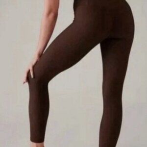Athleta Elation Ribbed Tight, Warm Sand, Size Large, NWOT